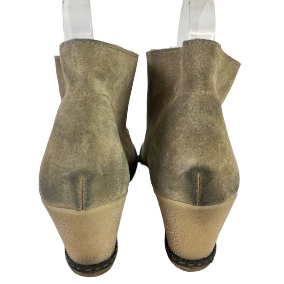 J CREW MACALISTER Wedge Boots Ankle Booties Genuine Leather Suede Shoes sz 8 - Picture 6 of 16